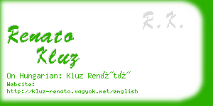 renato kluz business card